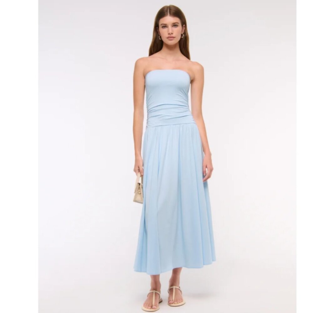 NWT Abercrombie & Fitch Knit Tube Drop-Waist Maxi Dress Size M